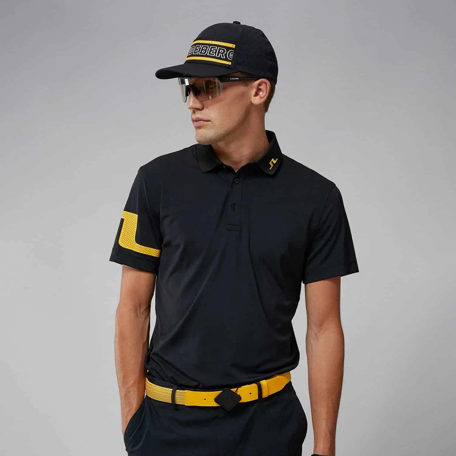 J.Lindeberg J. Lindeberg Heath Regular Fit Black Polo - Image 3