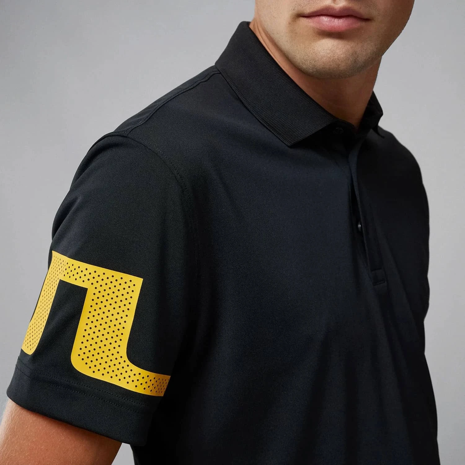 J.Lindeberg J. Lindeberg Heath Regular Fit Black Polo - Image 2
