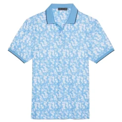 G/Fore Cutout Floral Cielo Polo