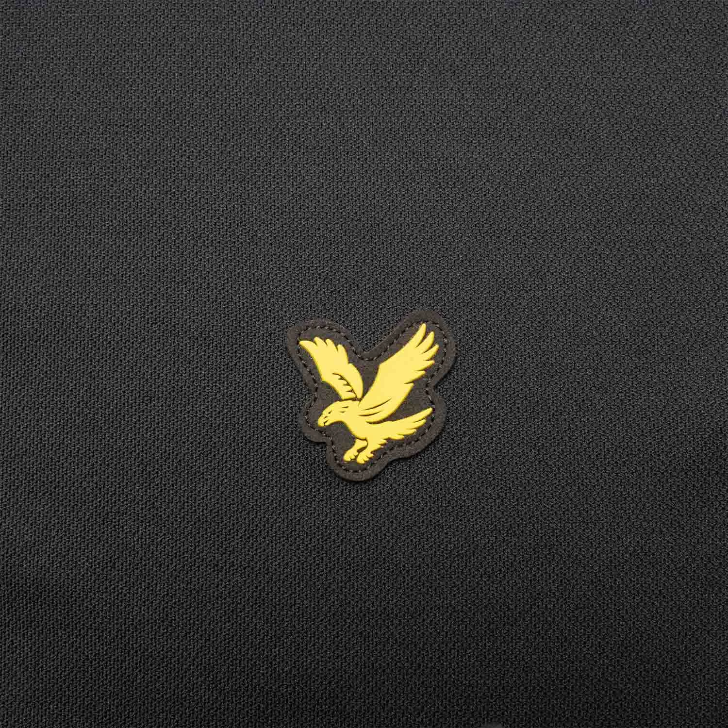 Lyle & Scott Tech Collar Logo Polo Shirt Jet Black - Image 4