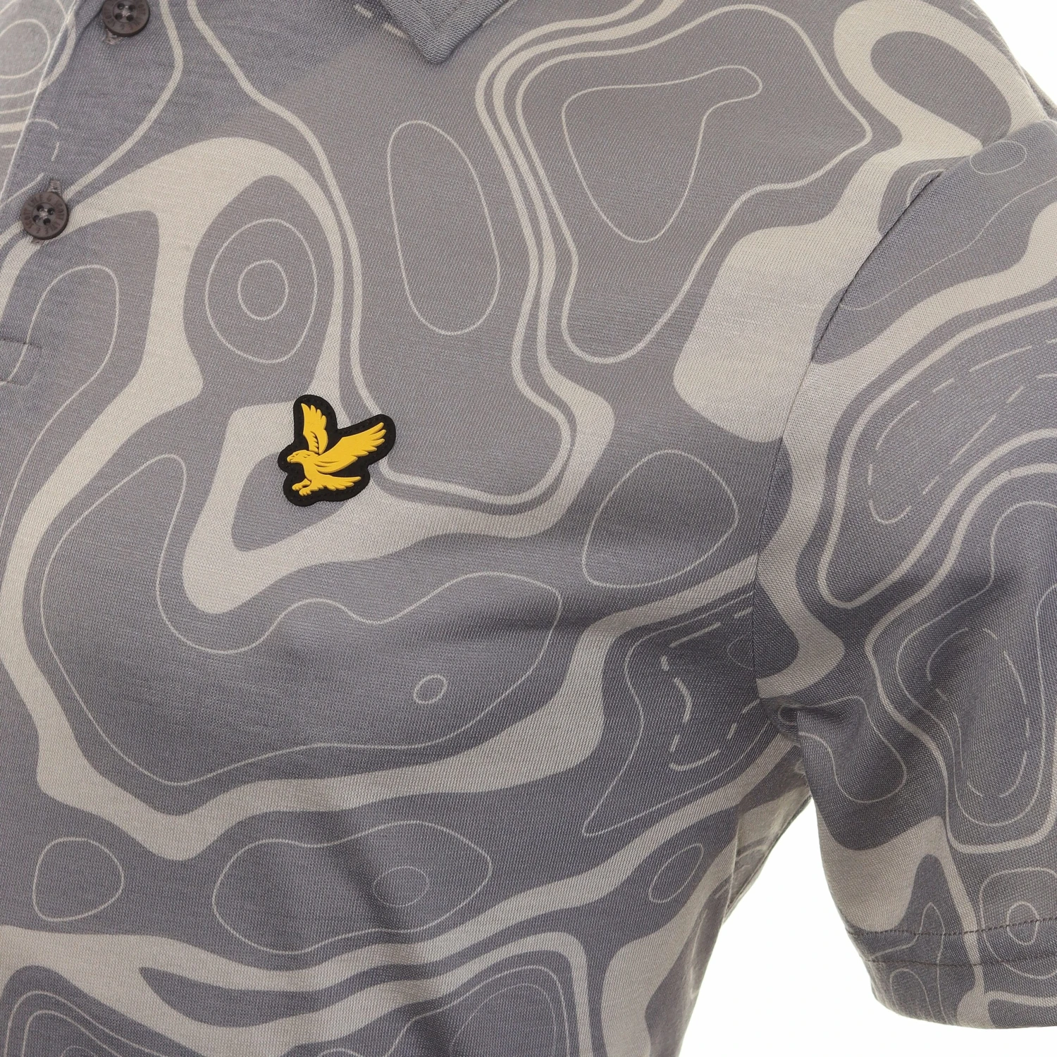 Lyle & Scott Warm Dust/Blush Grey Golf Polo Shirt - Image 3