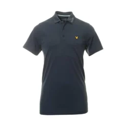 Lyle & Scott Tech Collar Logo Light Navy Polo Shirt